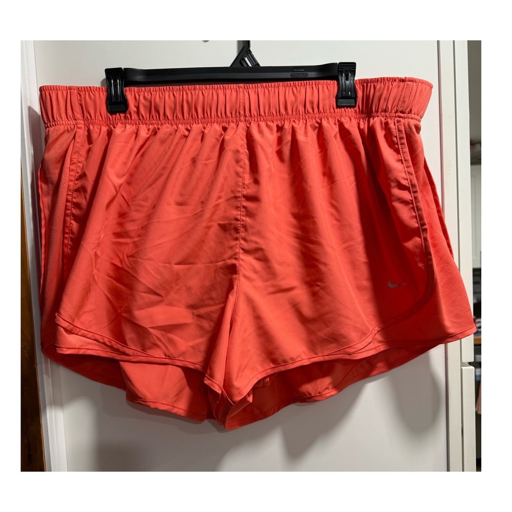 Nike Tempo Dri-FIT Running Shorts Coral Orange Womens 3X Plus Size Athletic